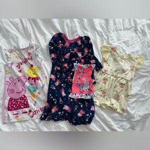 Peppa Pig Nightgown Pajama Dress Bundle